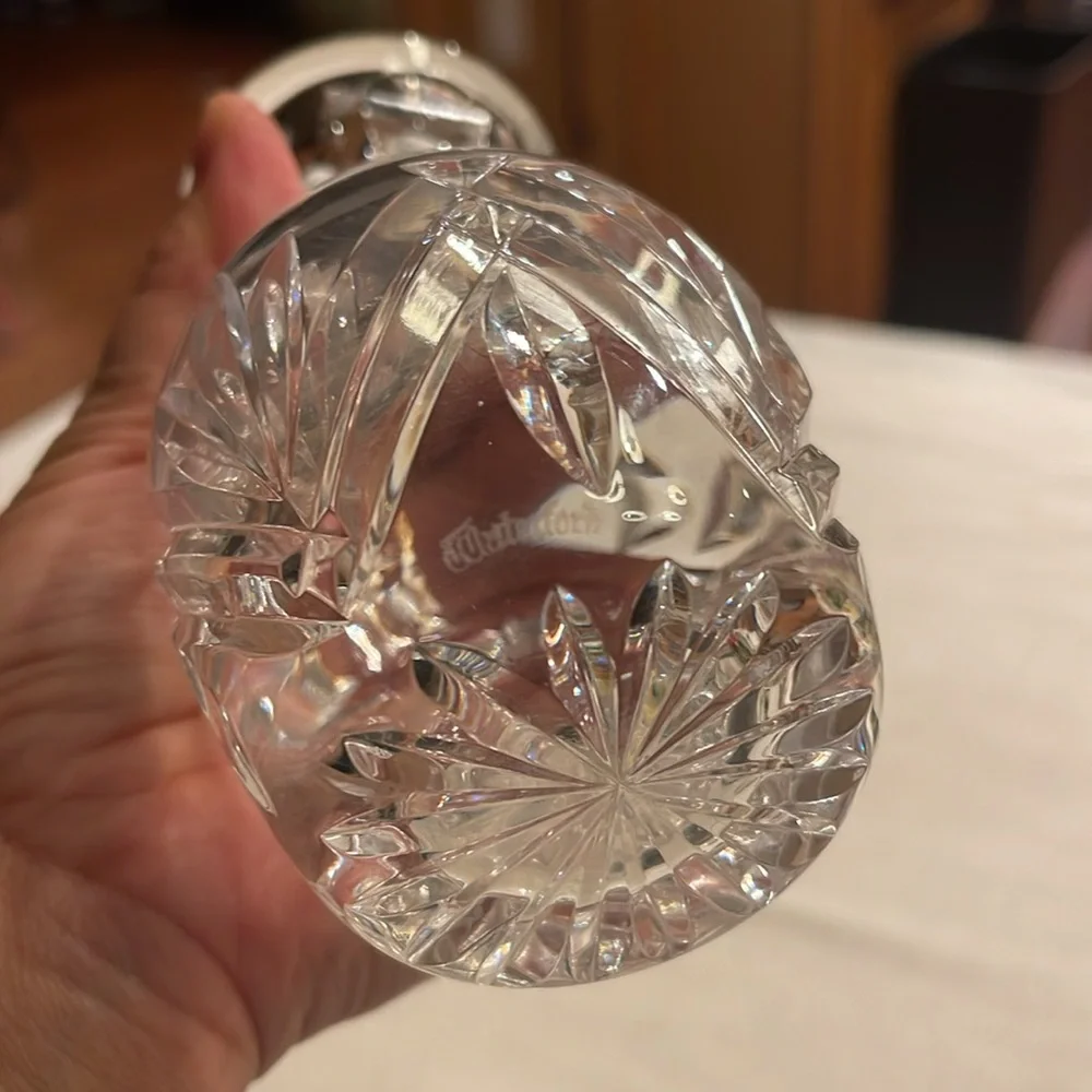 Elegant vintage Waterford Crystal Vase 5” tall stamped